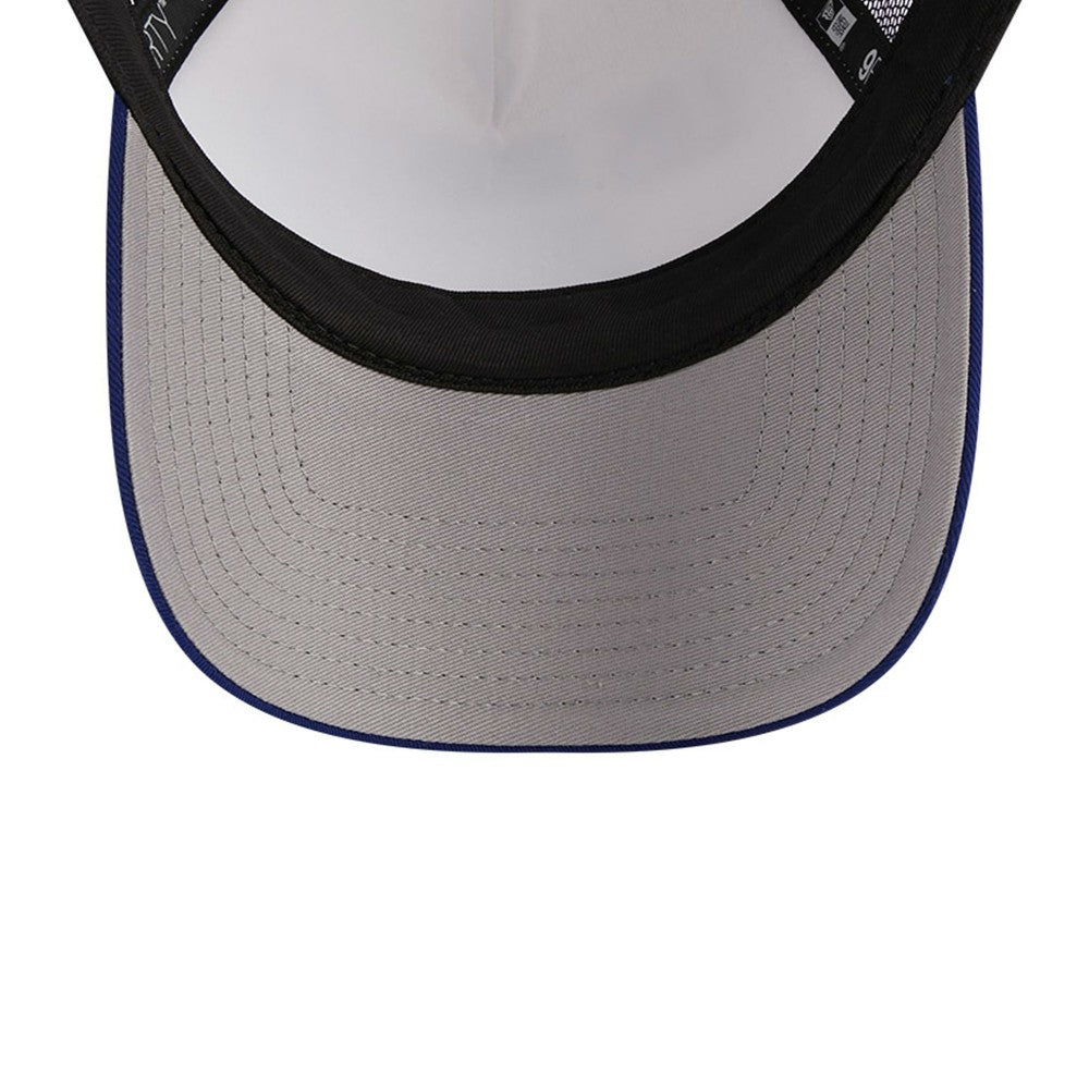 Los Angeles Dodgers Stacked A-Frame Trucker 9FORTY Adjustable Hat - White/Royal | New Era
