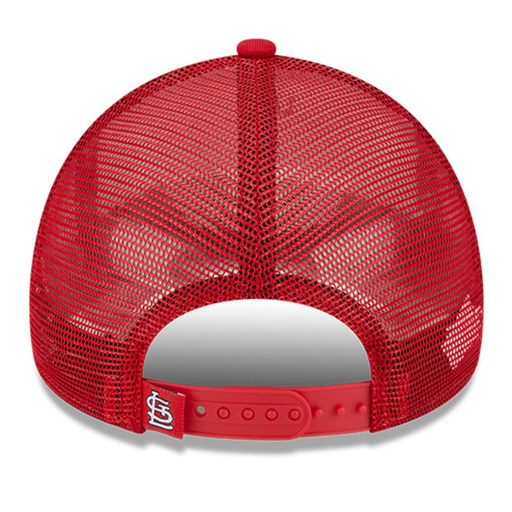 St. Louis Cardinals Stacked A-Frame Trucker 9FORTY Adjustable Hat - White/Red | New Era