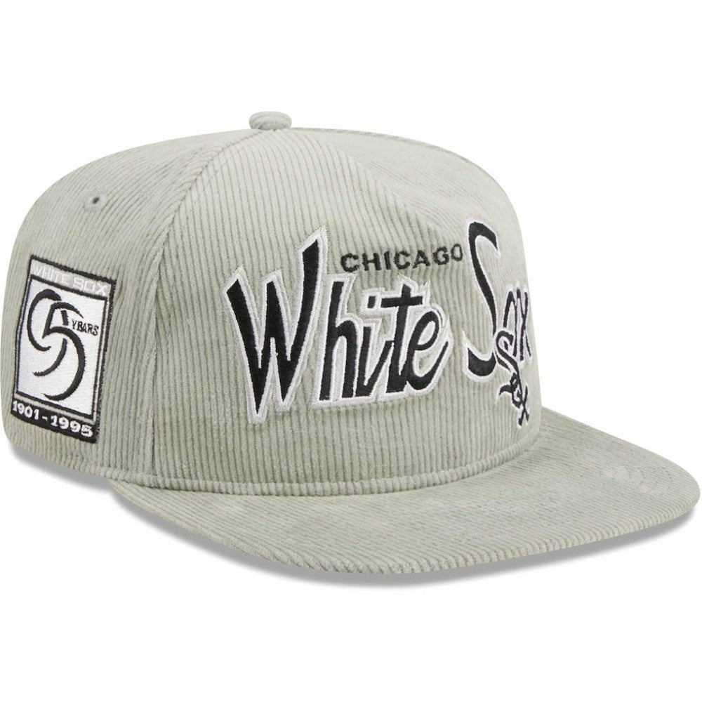 Chicago White Sox Corduroy Golfer Adjustable Hat - Gray | New Era