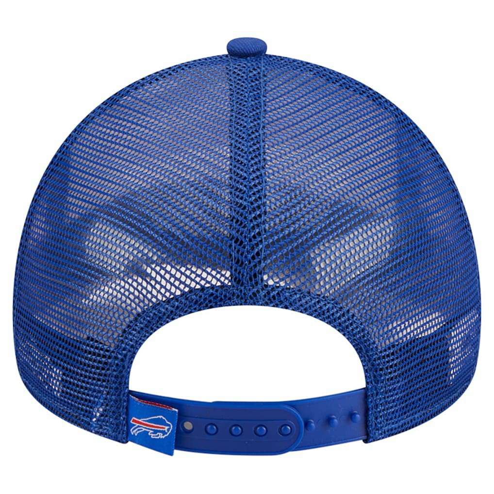 Buffalo Bills New Era Stacked A-Frame Trucker 9FORTY Adjustable Hat - White/Royal cheap