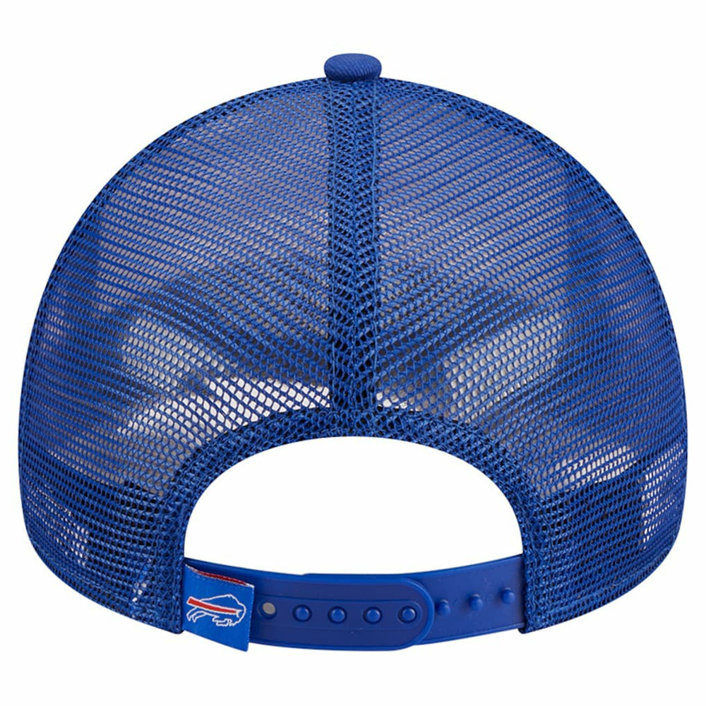 Buffalo Bills New Era Stacked A-Frame Trucker 9FORTY Adjustable Hat - White/Royal cheap