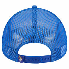 Los Angeles Rams New Era Stacked A-Frame Trucker 9FORTY Adjustable Hat - White/Royal outlet