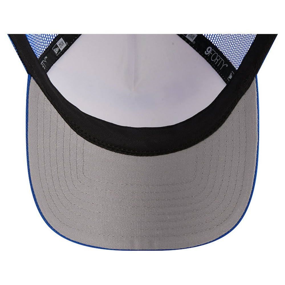Los Angeles Rams New Era Stacked A-Frame Trucker 9FORTY Adjustable Hat - White/Royal outlet