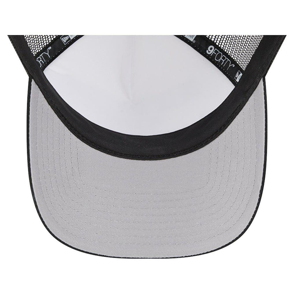 New Orleans Saints New Era Stacked A-Frame Trucker 9FORTY Adjustable Hat - White/Black sale