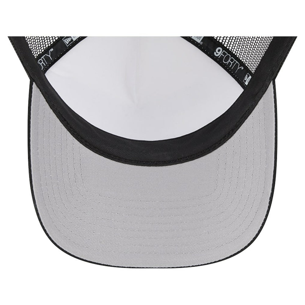 New Orleans Saints New Era Stacked A-Frame Trucker 9FORTY Adjustable Hat - White/Black sale