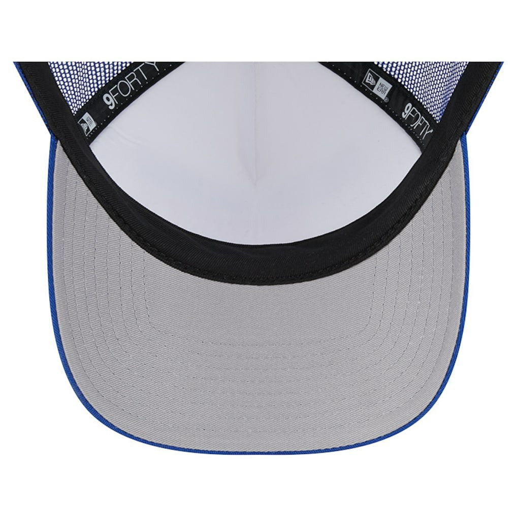 New York Giants New Era Stacked A-Frame Trucker 9FORTY Adjustable Hat - White/Royal outlet