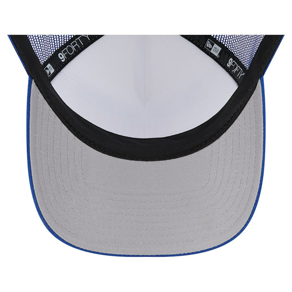 New York Giants New Era Stacked A-Frame Trucker 9FORTY Adjustable Hat - White/Royal outlet