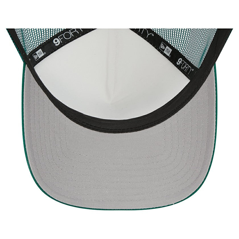 New York Jets New Era Stacked A-Frame Trucker 9FORTY Adjustable Hat - White/Green discount
