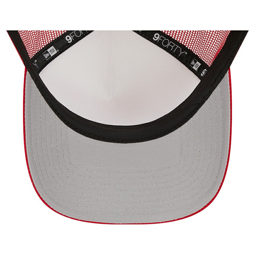 Tampa Bay Buccaneers New Era Stacked A-Frame Trucker 9FORTY Adjustable Hat - White/Red sale
