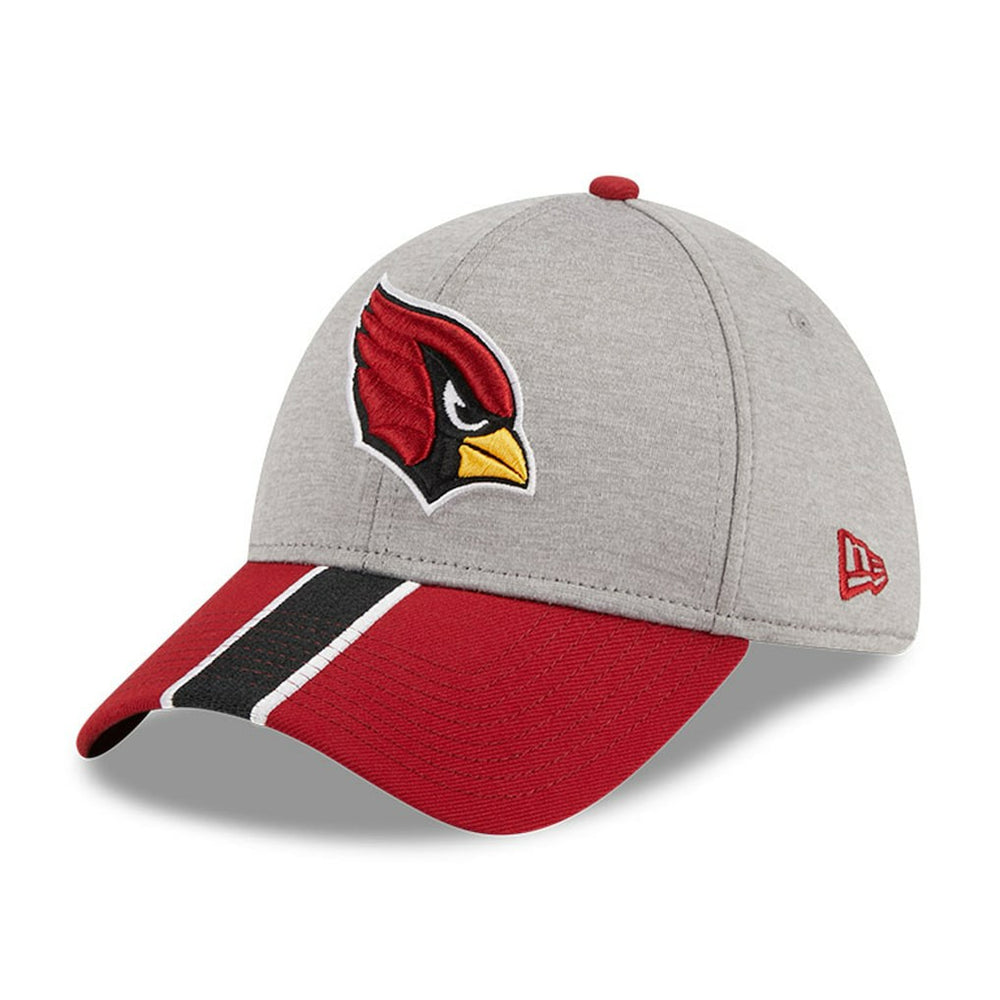 Arizona Cardinals New Era Striped 39THIRTY Flex Hat - Heather Gray/Cardinal outlet