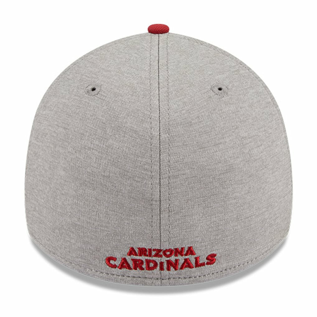 Arizona Cardinals New Era Striped 39THIRTY Flex Hat - Heather Gray/Cardinal outlet