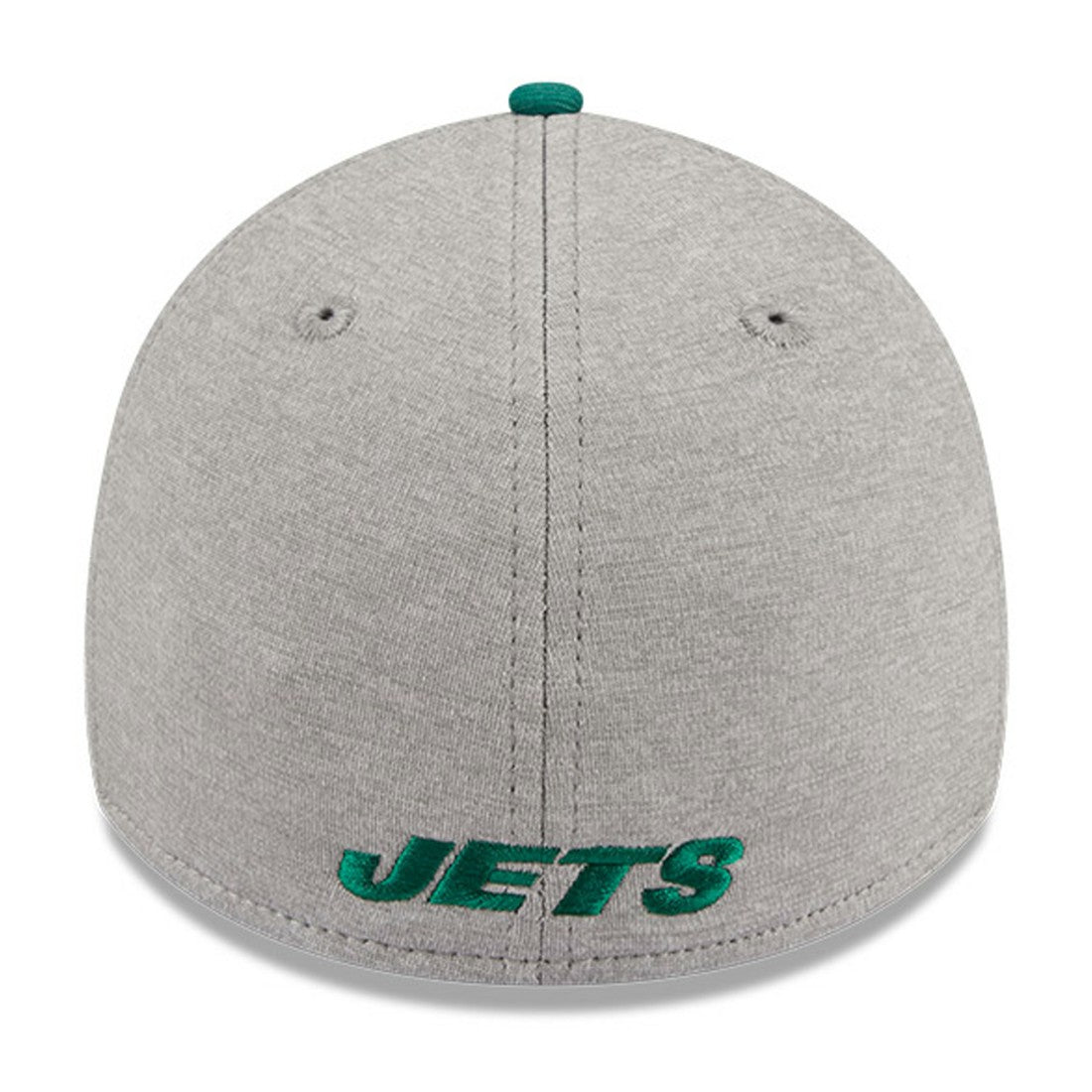 New York Jets New Era Striped 39THIRTY Flex Hat - Heather Gray/Green discount