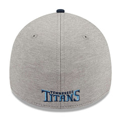 Tennessee Titans New Era Striped 39THIRTY Flex Hat - Heather Gray/Navy cheap