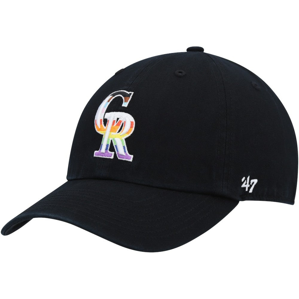 Colorado Rockies Team Pride Clean Up Adjustable Hat - Black | 47 brand