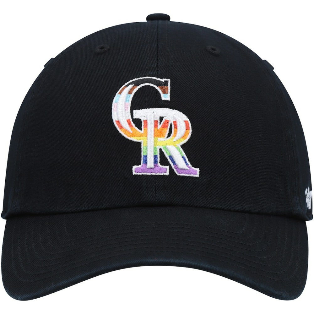 Colorado Rockies Team Pride Clean Up Adjustable Hat - Black | 47 brand
