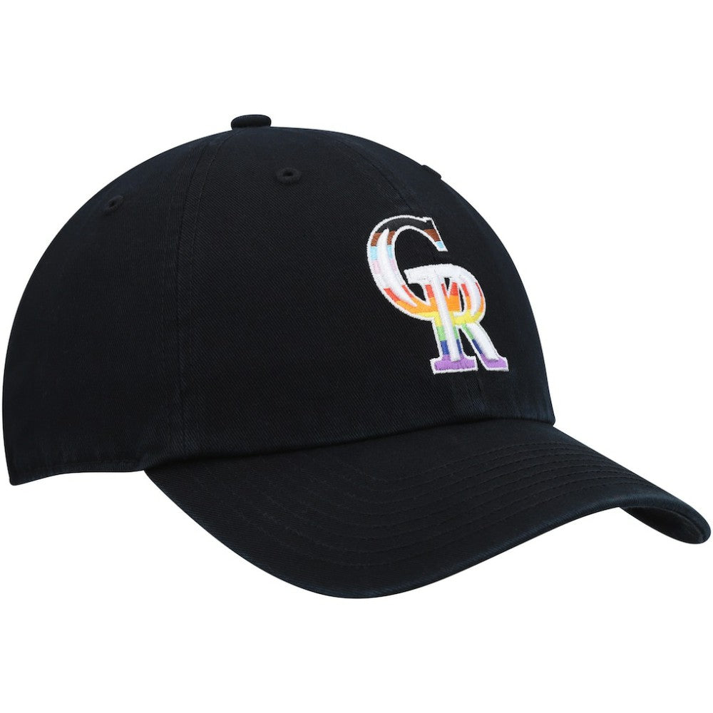 Colorado Rockies Team Pride Clean Up Adjustable Hat - Black | 47 brand