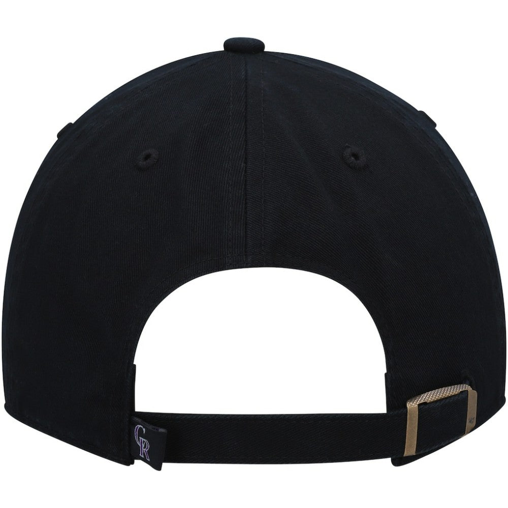 Colorado Rockies Team Pride Clean Up Adjustable Hat - Black | 47 brand