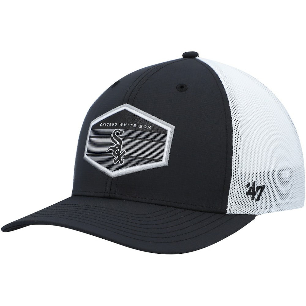 Chicago White Sox Burgess Trucker Snapback Hat - Black/White | 47 brand