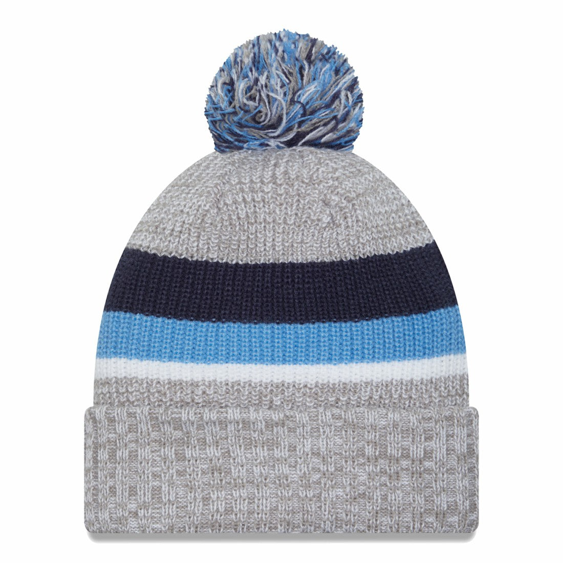 Tennessee Titans New Era Cuffed Knit Hat with Pom - Heather Gray cheap