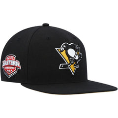 Pittsburgh Penguins '47 Sure Shot Captain Snapback Hat Black