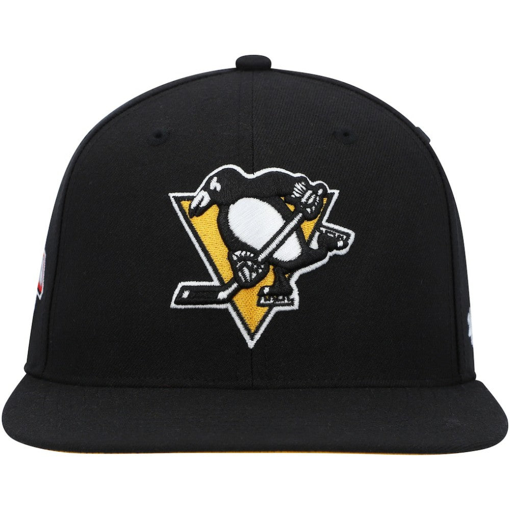 Pittsburgh Penguins '47 Sure Shot Captain Snapback Hat Black
