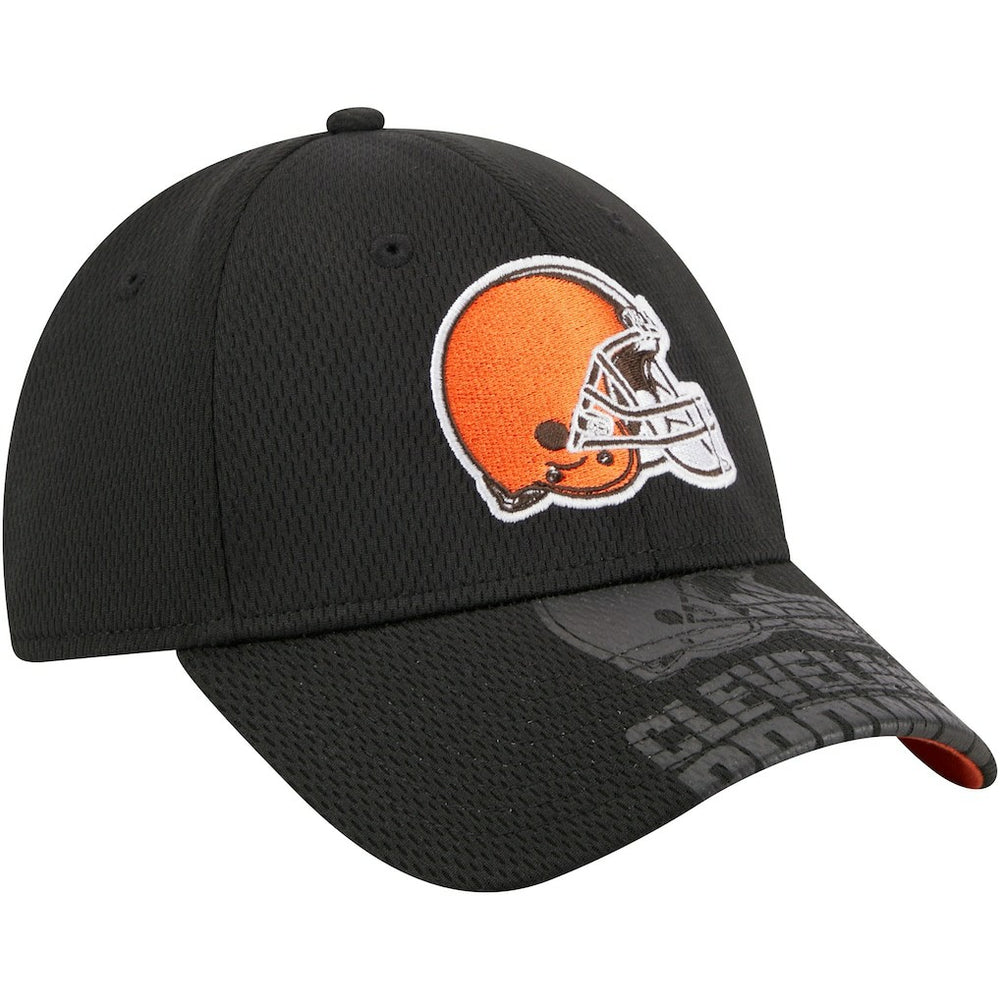 Cleveland Browns New Era Top Visor 9FORTY Adjustable Hat - Black on sale