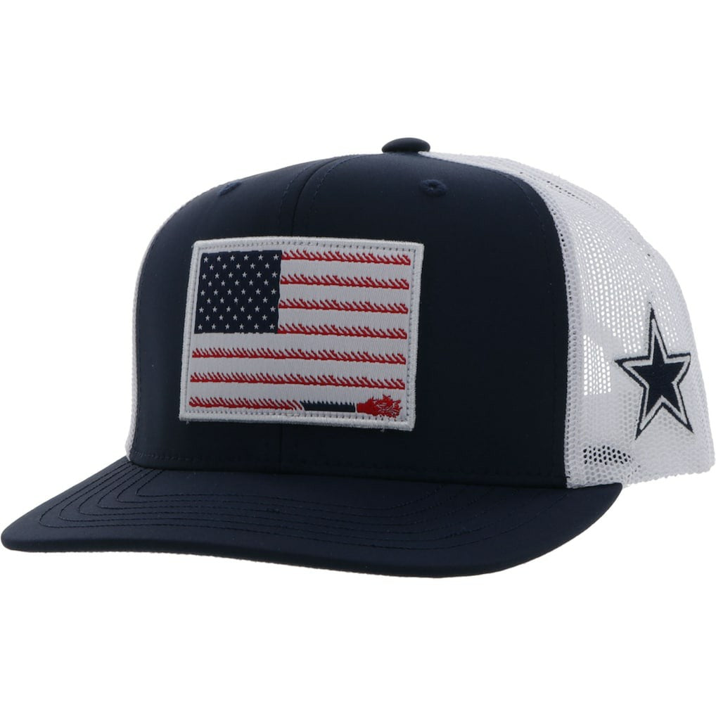 Dallas Cowboys HOOey Rope Flag Trucker Adjustable Hat - Navy/White sale