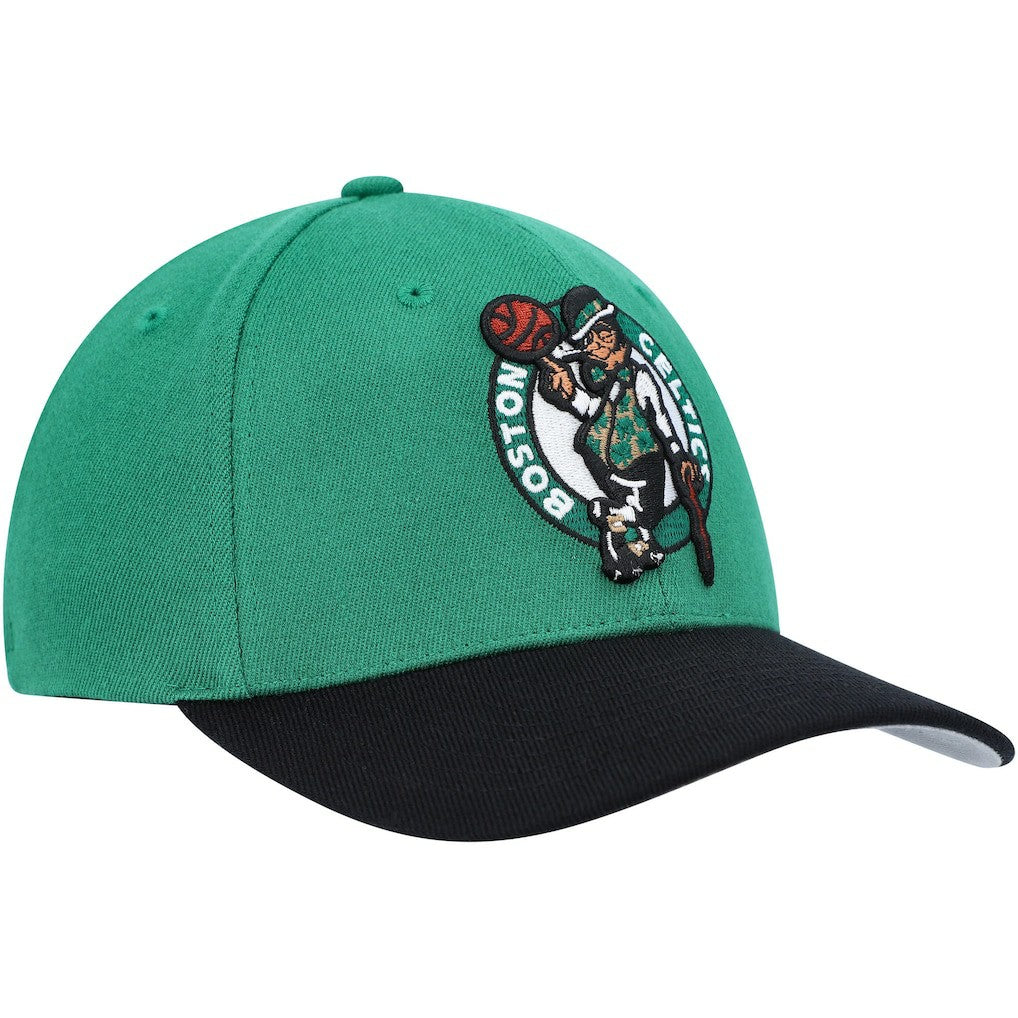 Boston Celtics MVP Team Two-Tone 2.0 Stretch-Snapback Hat - Kelly Green/Black | Mitchell & Ness on sale