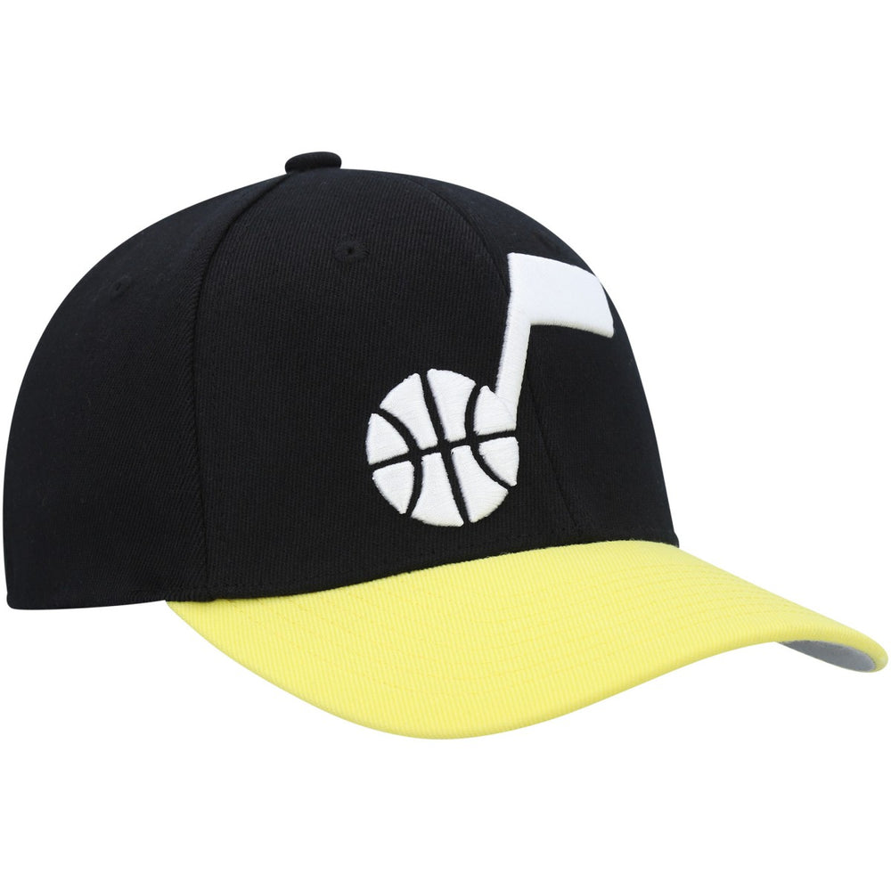 Utah Jazz MVP Team Two-Tone 2.0 Stretch-Snapback Hat - Black/Gold | Mitchell & Ness discount