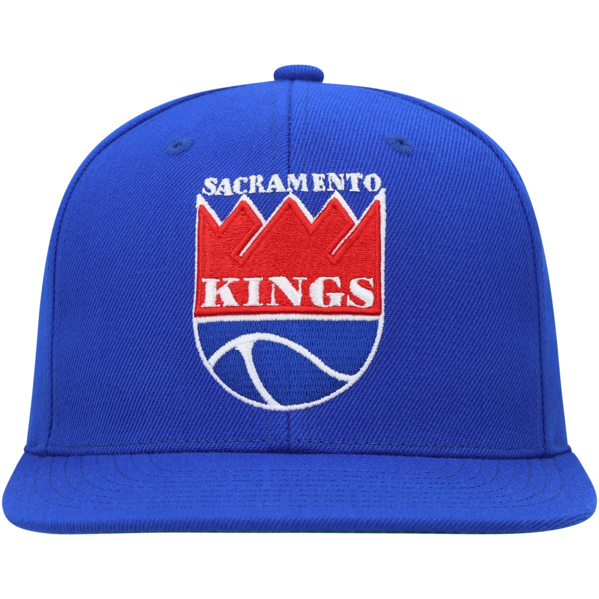 Sacramento Kings Hardwood Classics MVP Team Ground 2.0 Fitted Hat - Blue | Mitchell & Ness on sale