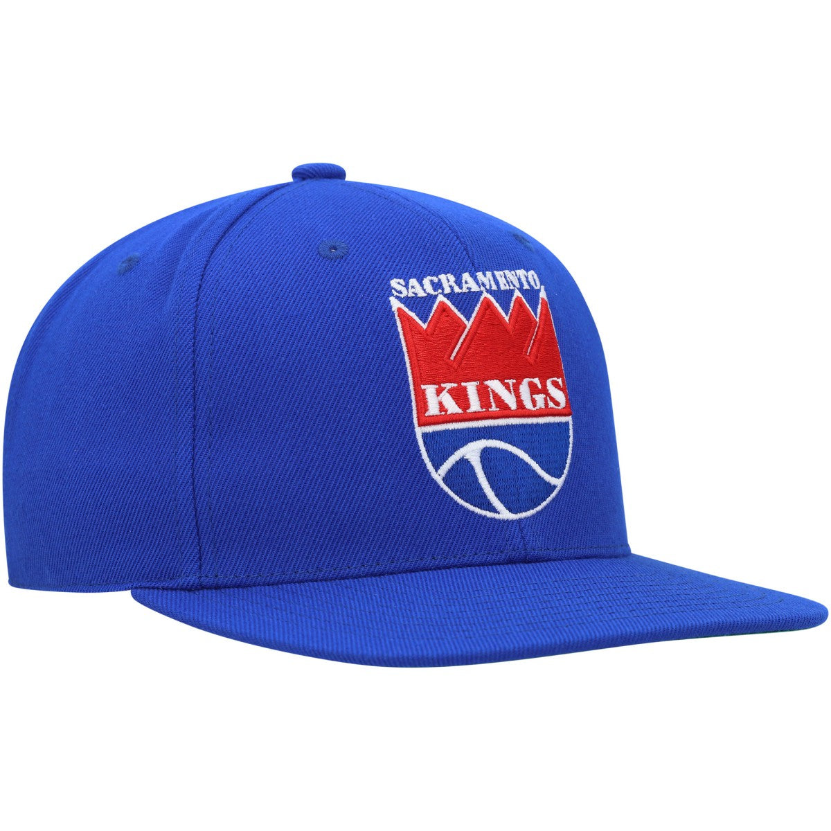 Sacramento Kings Hardwood Classics MVP Team Ground 2.0 Fitted Hat - Blue | Mitchell & Ness on sale