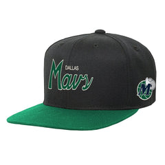 Dallas Mavericks Youth Team Script Snapback Hat sale - Black | Mitchell & Ness on sale