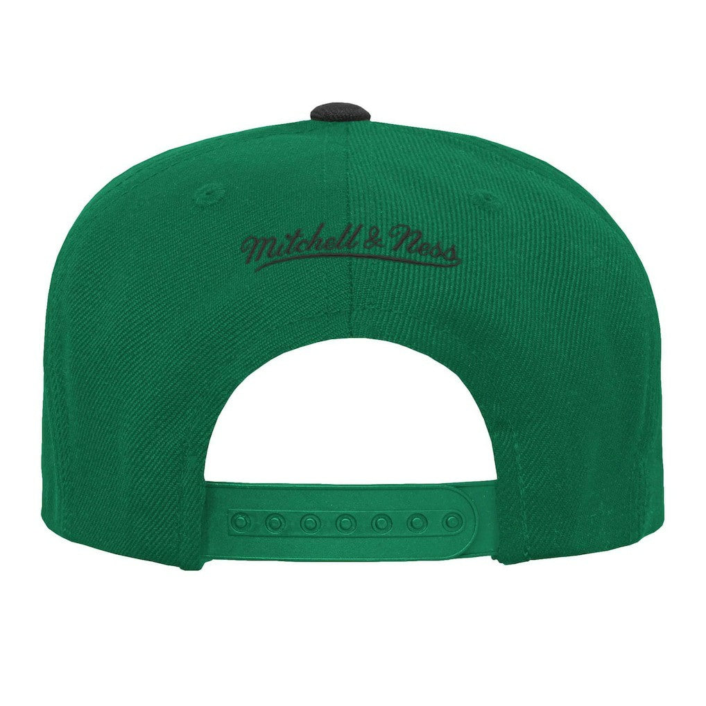 Boston Celtics Youth Two-Tone Snapback Hat - Kelly Green/Black | Mitchell & Ness discount