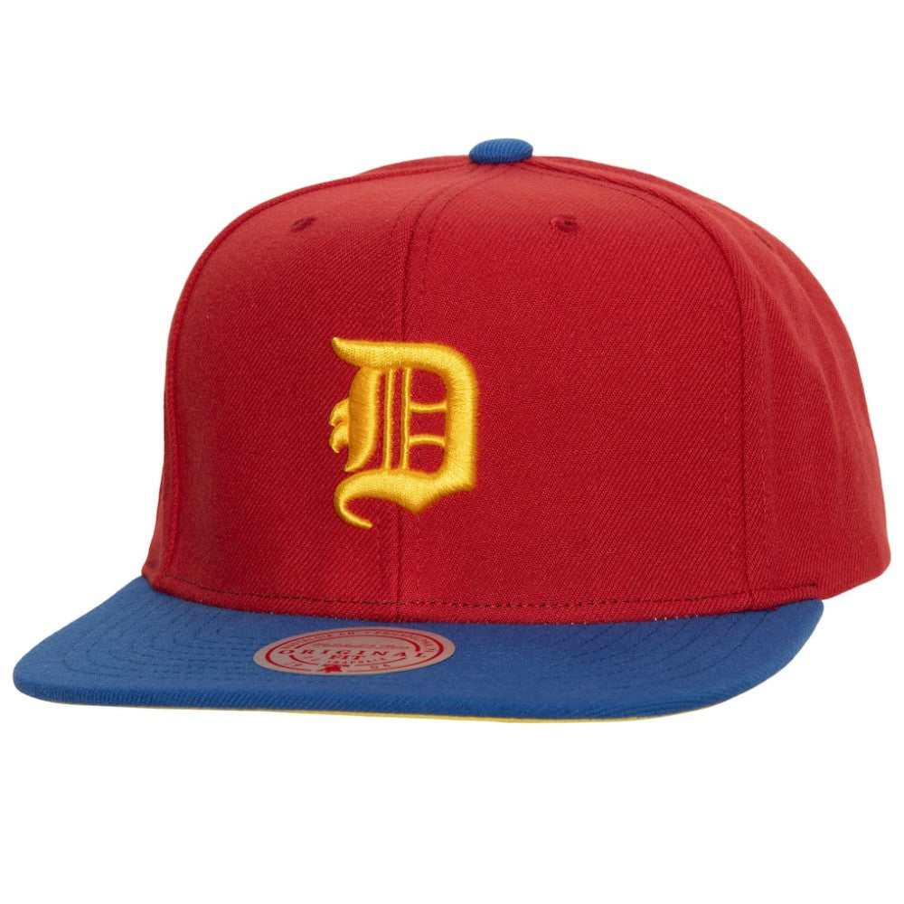 Detroit Tigers Hometown Snapback Hat - Red/Royal | Mitchell & Ness