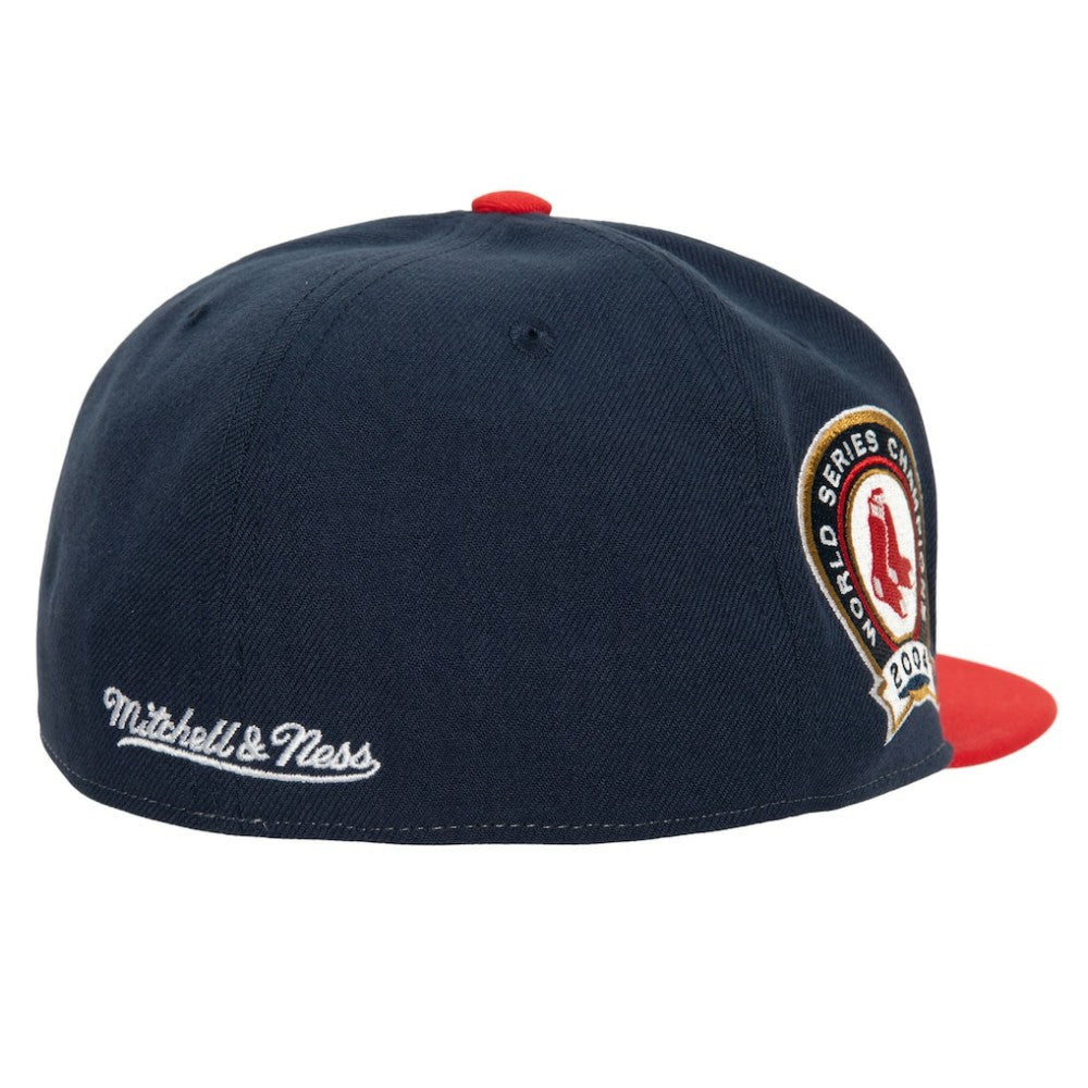 Boston Red Sox Bases Loaded Fitted Hat - Red/ | Mitchell & Ness