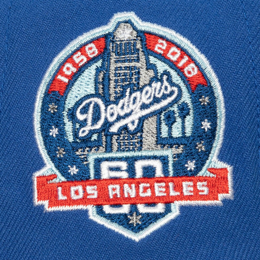 Los Angeles Dodgers Bases Loaded Fitted Hat - Royal/Gray | Mitchell & Ness