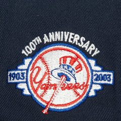 New York Yankees Bases Loaded Fitted Hat - Navy/Gray | Mitchell & Ness