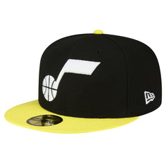Utah Jazz 2-Tone 59FIFTY Fitted Hat - Black/Yellow | New Era sale