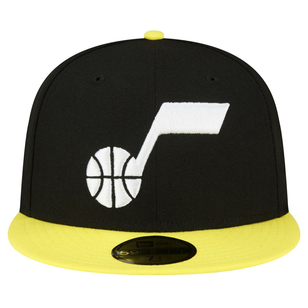 Utah Jazz 2-Tone 59FIFTY Fitted Hat - Black/Yellow | New Era sale