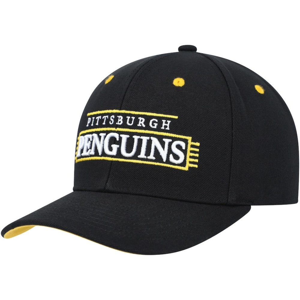Pittsburgh Penguins Mitchell & Ness LOFI Pro Snapback Hat Black