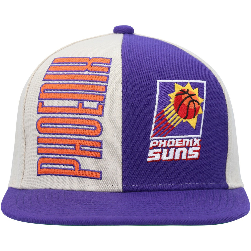 Phoenix Suns Hardwood Classics Pop Snapback Hat - Cream/Purple | Mitchell & Ness discount