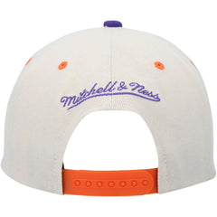 Phoenix Suns Hardwood Classics Pop Snapback Hat - Cream/Purple | Mitchell & Ness discount