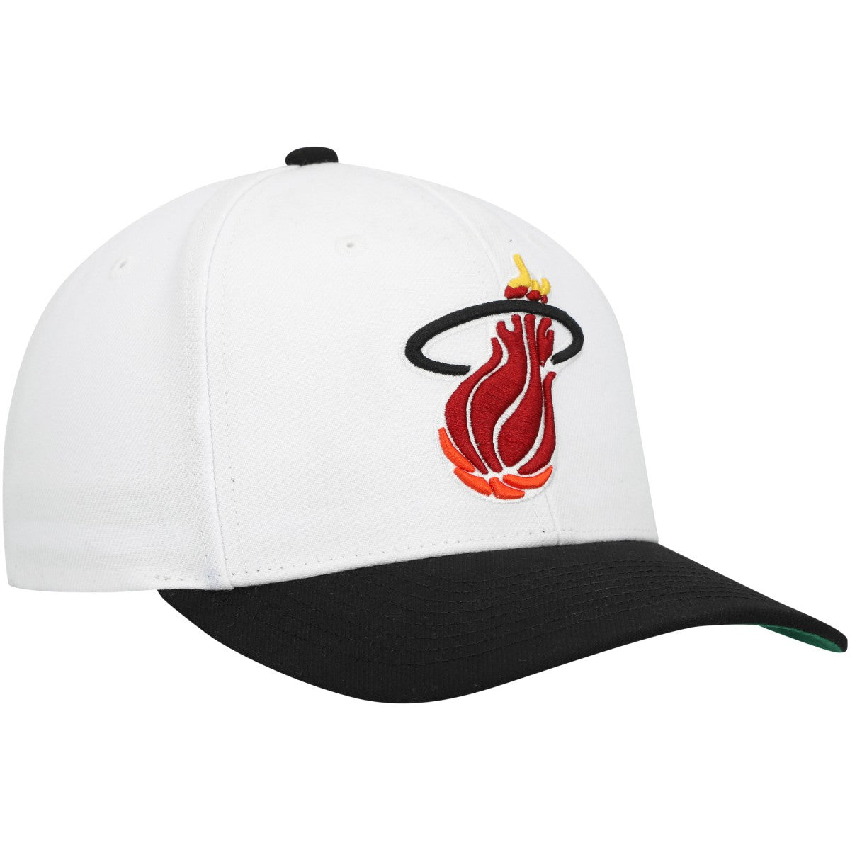 Miami Heat Hardwood Classics Core 2-Tone 2.0 Pro Snapback Hat - White/Black | Mitchell & Ness on sale