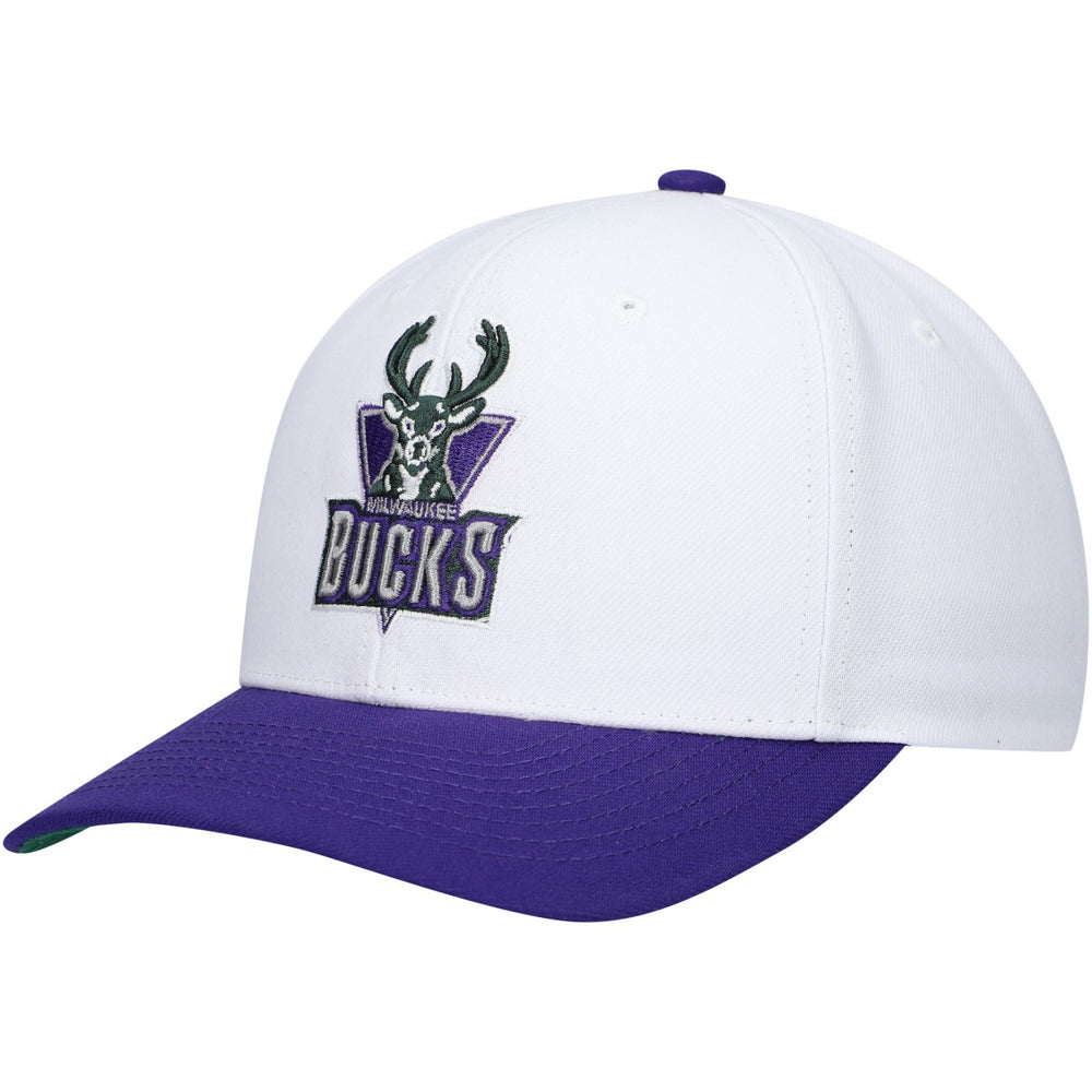 Milwaukee Bucks Hardwood Classics Core 2-Tone 2.0 Pro Snapback Hat - White/Purple | Mitchell & Ness discount