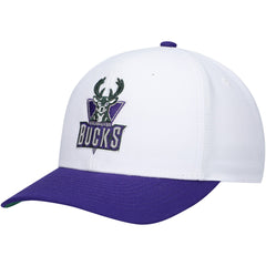Milwaukee Bucks Hardwood Classics Core 2-Tone 2.0 Pro Snapback Hat - White/Purple | Mitchell & Ness discount