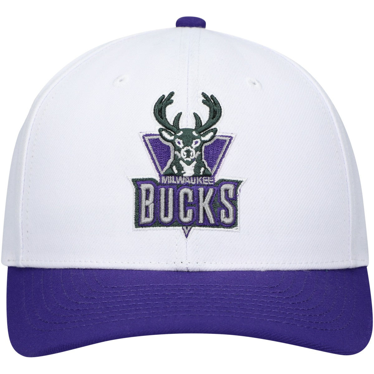 Milwaukee Bucks Hardwood Classics Core 2-Tone 2.0 Pro Snapback Hat - White/Purple | Mitchell & Ness discount