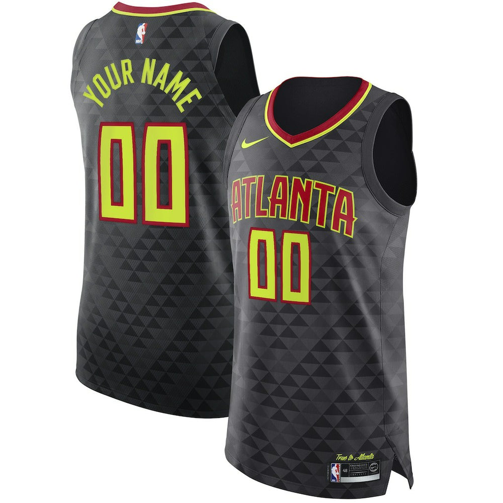 Atlanta Hawks Authentic Custom Jersey Black - Icon Edition | Nike outlet