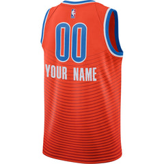 Oklahoma City Thunder Jordan Brand Swingman Custom Jersey - Statement Edition - Orange cheap