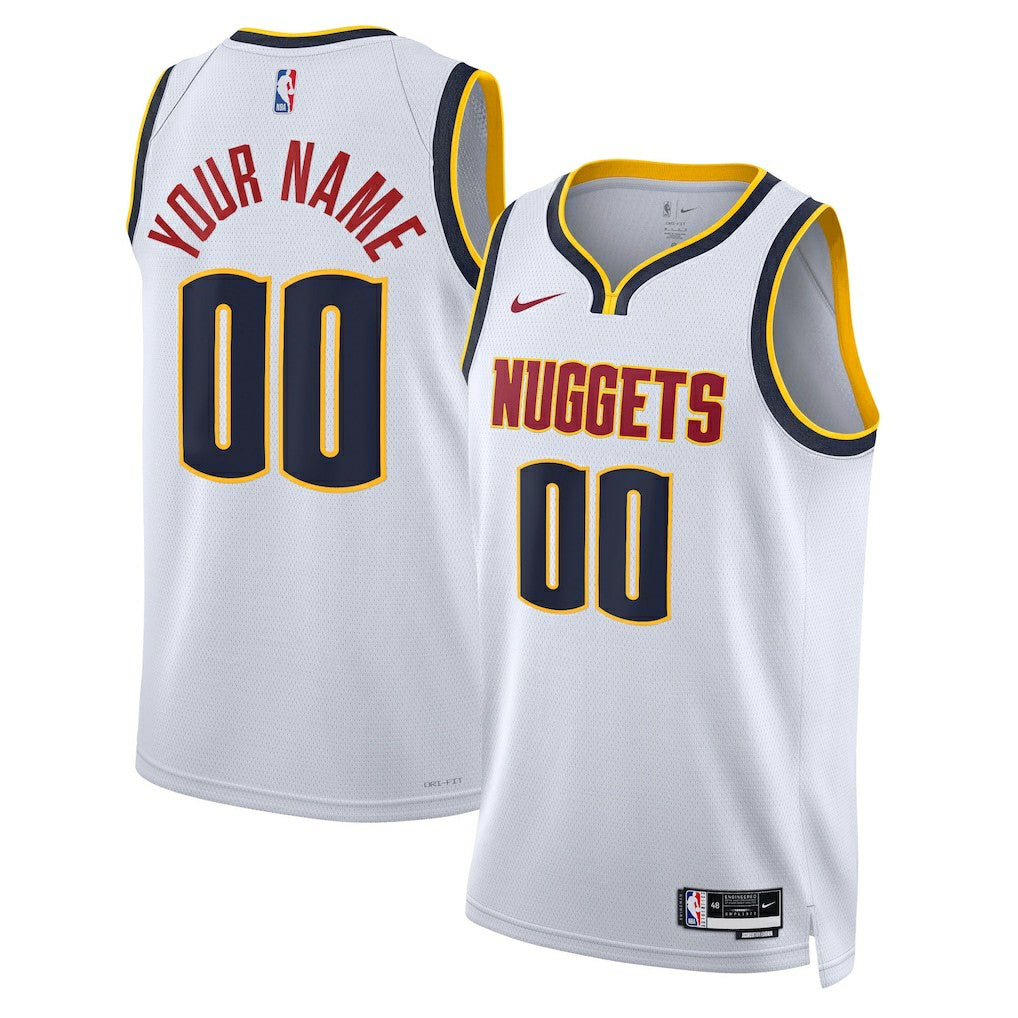 Denver Nuggets Unisex Swingman Custom Jersey White sale - Association Edition | Nike for sale
