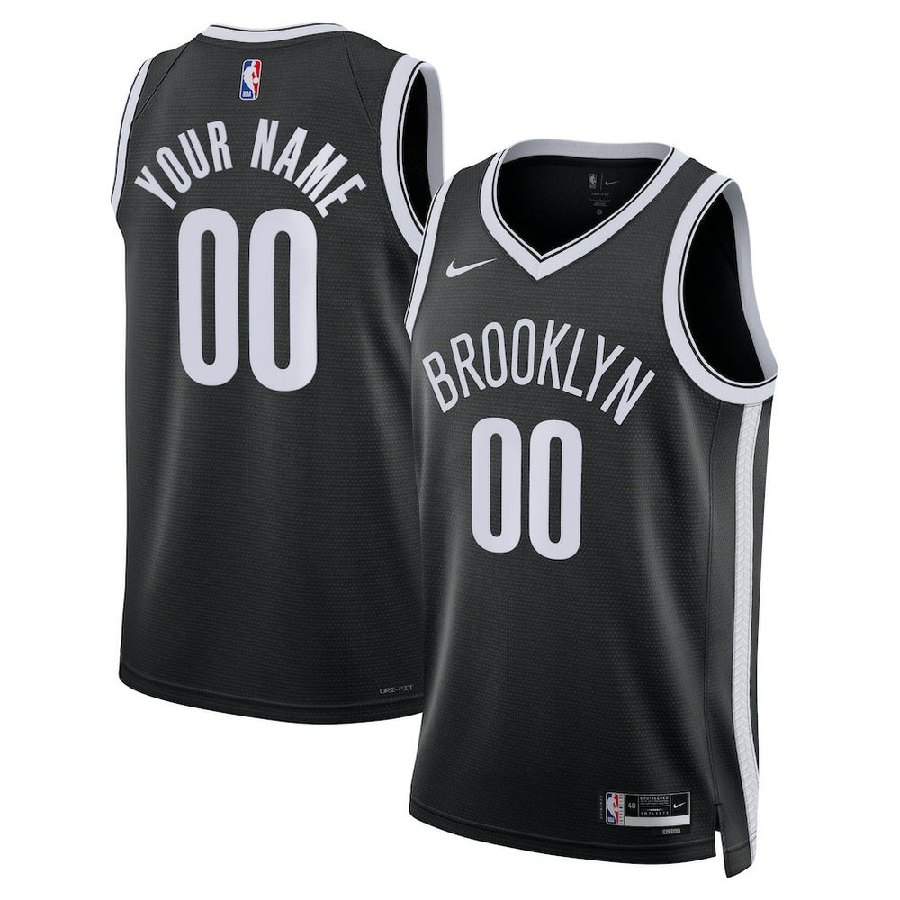 Brooklyn Nets Unisex Swingman Custom Jersey Black - Icon Edition | Nike outlet